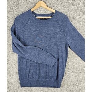 Banana Republic Blue Merino Wool Pullover Lightweight Sweater Men's Medium‎
